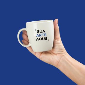 Caneca Cerâmica Branca 297ml Luna