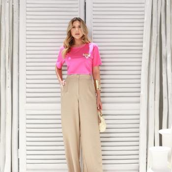 calça pamela - P - areia - madame chica