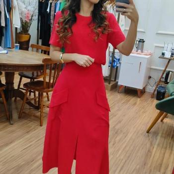 conjunto laura - vermelho - G - Isamiss