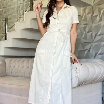 vestido larissa - natural - M - Isamiss