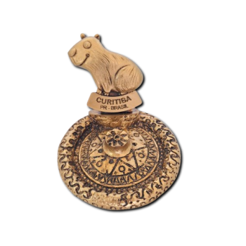 Porta Incenso Resina Prato Dourado  P - Capivara - 3885