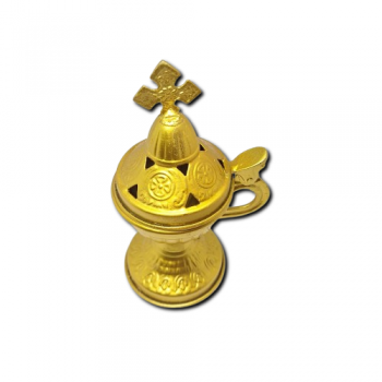 Turibulo de Mesa Metal Dourado - 20 cm