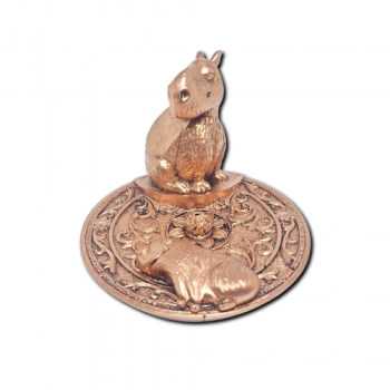 Porta Incenso Prato Bronze - Capivara - 25232