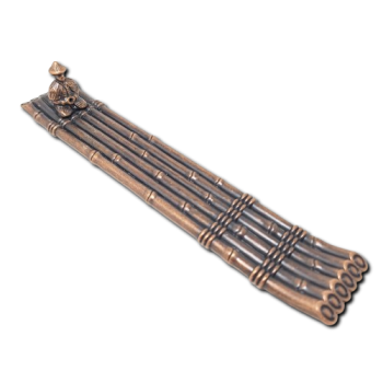 Incensario Canoa Bambu Bronzeado - 1480