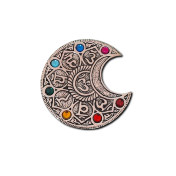 Incensario de Metal Lua / Chakras - 14394