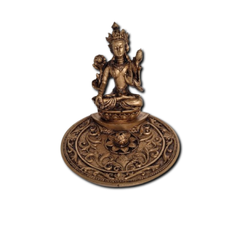 Porta Incenso Prato Dourado - Deusa Tara - 23123