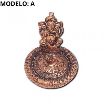 Porta Incenso Resina Prato Bronze P - Lord Ganesha - 1217