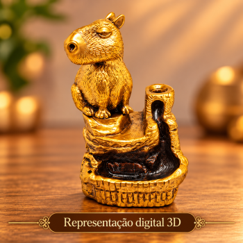 Porta Incenso Cascata Dourada - Capivara - 17727