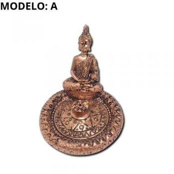 Porta Incenso Resina Prato Bronze P - Buda Thailand - 1213