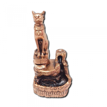 Porta Incenso Cascata Bronze - Deusa Bastet - 17733