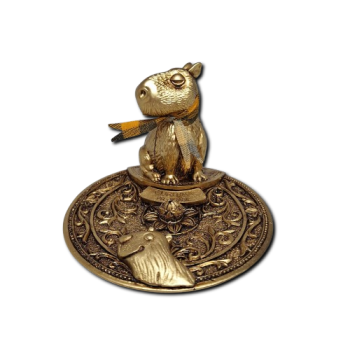 Porta Incenso Prato Dourado - Capivara de Cachecol - 25333
