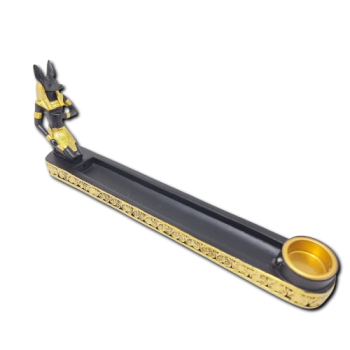Incensario Canoa Anubis Preto - 9097