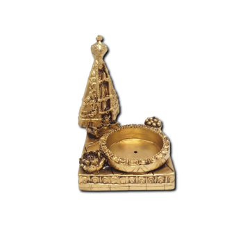 Porta Incenso/Vela Quadrado Dourado - Nossa Senhora - 39005