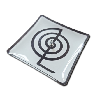 Porta Incenso Quadrado -Spiral - Preto e Branco - Vidro - 11002