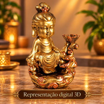 Porta Incenso Cascata Kuan Yin GG - 13762