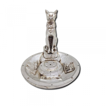 Porta Incenso Prato Prata - Deusa Bastet - 35212