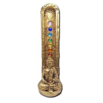Porta Incenso Buda Thailand meditando - 7 Chakras Vertical - 50001