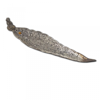 Incensario Canoa Metal Folha Prata - LORD GANESHA - 381-7