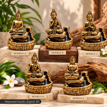 Porta Incenso Cascata - Buda Dourado - 17702