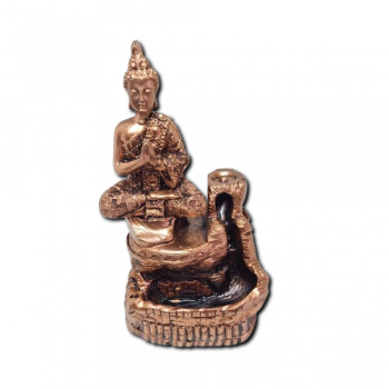Porta Incenso Cascata Bronze - Buda Thailand Orando - 17735