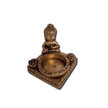 Porta Incenso/Vela Quadrado - Buda Thailand Criança - 2411