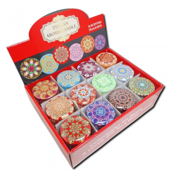 Caixa colecionável com 24 Velas Perfumadas 4x6CM - 193263