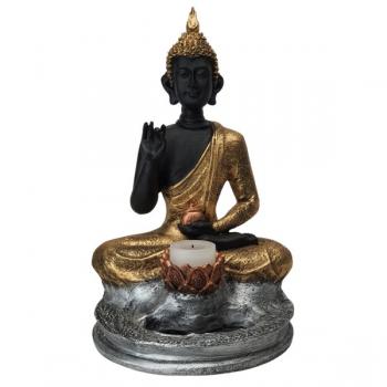 Buda Hindu Com Incensario Base Redonda - 05557