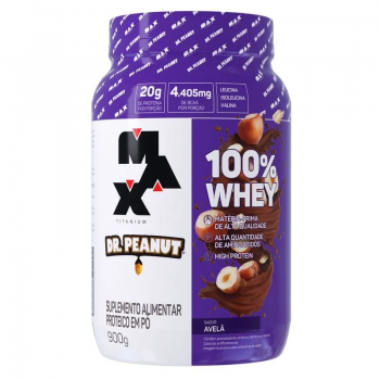 MAX 100% WHEY DR. PEANUT 900G - AVELÃ