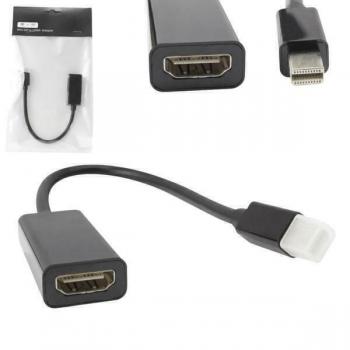 Conversor Mini DisplayPort Para HDMI Femea Preto 22 Centimetros