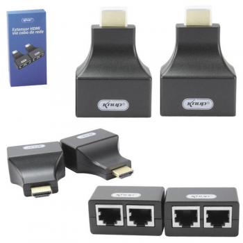 Extensor HDMI 3D - 30m Via Cabo de Rede UTP RJ45 CAT5E/6 - RJ45