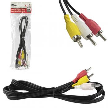 Cabo 3RCA Macho para Macho 1.5 Metros GB51000 MBtech