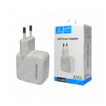 Carregador USB P/ Iphone / Ipad 5V Branco Anatel LE-405 Lehmox