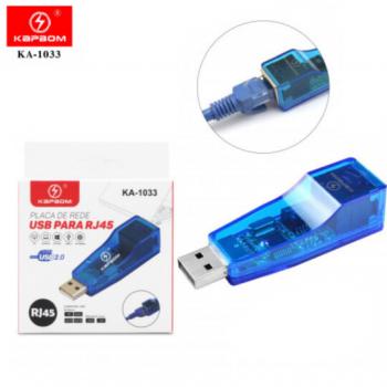Adaptador Placa De Rede USB Externa RJ45 10/100 KA- 1033 Kapbom