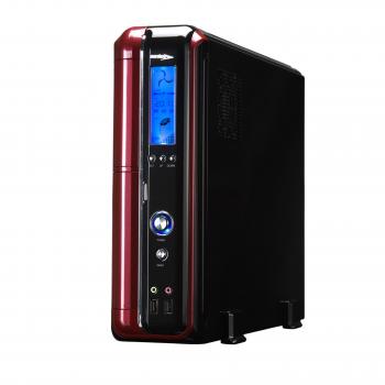 Gabinete Slim MATX com Fonte BCP450 Display de LCD Preto/Vermelho SS1-2422 Sentey