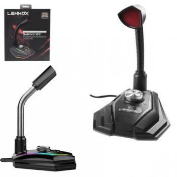 Microfone de Mesa Gamer Flexível em LED GT-GK3 Lehmox