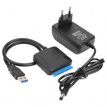 Cabo Conversor USB 3.0 AM para HD SATA 2.5“ e 3.5“ com Fonte
