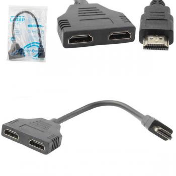 Cabo Adaptador Duplicador HDMI M para Duas Saídas HDMI F