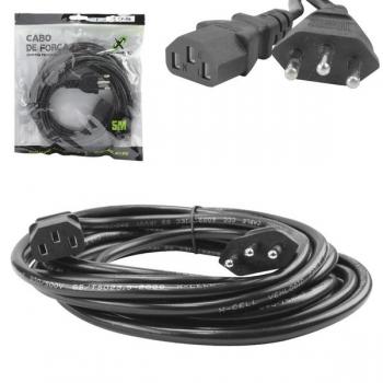 Cabo de Energia Tripolar 5 Metros 10A XC-CF-06 X-Cell