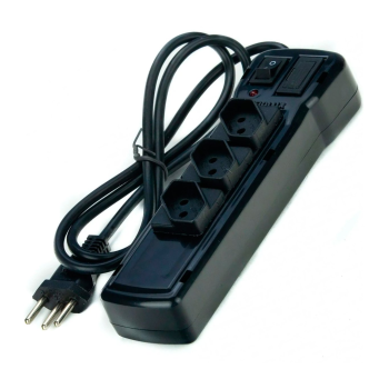 Filtro de Linha Multiuso Preto 3 Tomadas 2P Fiolux