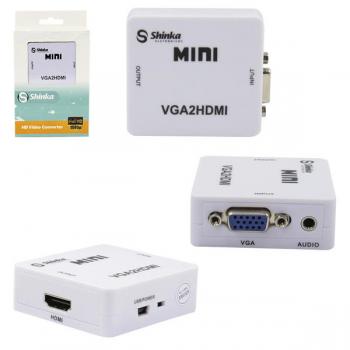 Conversor Adaptador Vga Para Hdmi Com Saida De Audio