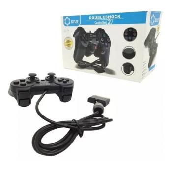 Controle Doubleshock PS2 Preto Com Fio CT0014LT Lotus