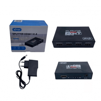 Splitter Divisor HDMI 1 Entrada 4 Saídas 4k KP-AD142 Knup