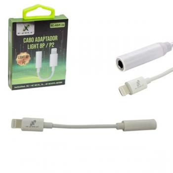 Cabo Adaptador para Iphone Lightning para Conector de Fones de Ouvido de 3,5mm P2 Fone XC-ADP-56 X-Cell