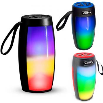 Caixa de Som Bluetooth SD/USB 8w 1200mah LED RGB XDG-401 Xtrad