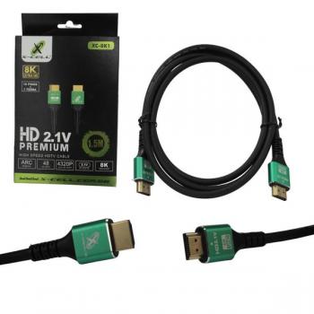Cabo HDMI Premium 8K Ultra HD 2.1v 1,5 Metros XC-8K1 X-Cell
