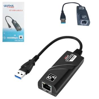 Adaptador USB 3.0 para RJ45 10/100/1000 Mbps USB-LAN/3.0 Global Time