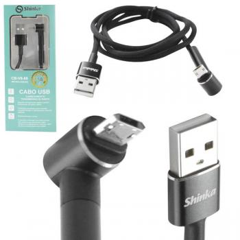 Cabo USB V8 90 Graus 3.0a 1 Metro CB-V8-88 Shinka