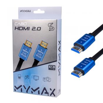 Cabo de Vídeo HDMI 2.0 2 metros 4K 60MHZ MCB-HDMI2M Mymax