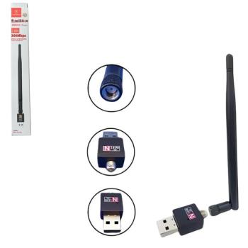 Adaptador Wireless 300 MBPS Anatel Com Antena USB 2.0 Kapbom