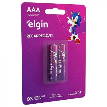 Pilha Recarregável AAA 1000mah C/2 82170 Elgin
